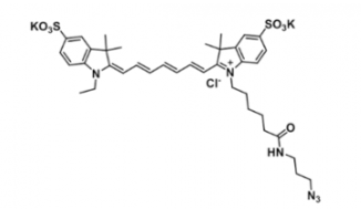 水溶性二磺酸diSulfo-Cy7 azide/N3/叠氮(Ethyl，乙基)，激发发射波长Ex/Em(nm) 750/773