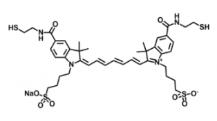 水溶性二磺酸基diSulfo-Cy7 Bis-Thiol双巯基（SH），吸收发射波长Ex/Em(nm) 755/787