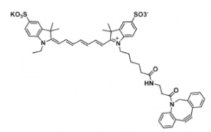 水溶性二磺酸基diSulfo-Cy7 DBCO/二苯基环辛炔，深绿色固体粉末，Ex/Em(nm) 750/773