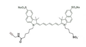 水溶性二磺酸基吲哚菁绿diSulfo-ICG alkyne/炔基炔烃荧光染料，吸收发射波长Ex/Em(nm) 751/830