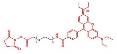 罗丹明-聚乙二醇-活性酯，Rhodamine-PEG-NHS ester，RB-PEG-SC