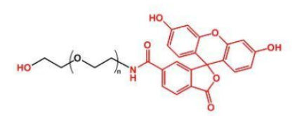 荧光素标记聚乙二醇羟基，FITC-PEG-OH的产品性质及结构式解析