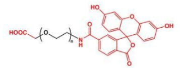 荧光素标记聚乙二醇羧基，FITC-PEG-COOH，Fluorescent-PEG-COOH/carboxylic acid/羧基羧酸