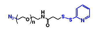 N3-PEG-OPSS，叠氮聚乙二醇邻二硫吡啶，Azide-PEG2000-OPSS 