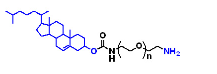 CHOL-PEG2000-NH2，胆固醇聚乙二醇氨基，Cholesterol-PEG-Amine 