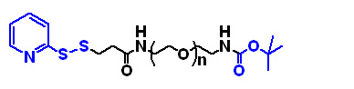 Boc-PEG2000-OPSS，叔丁酯聚乙二醇邻二硫吡啶，Boc-NH-PEG-OPSS