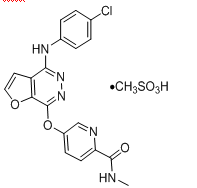 CAS：939805-30-8  替拉替尼甲磺酸盐  英文名：ACTB-1003 