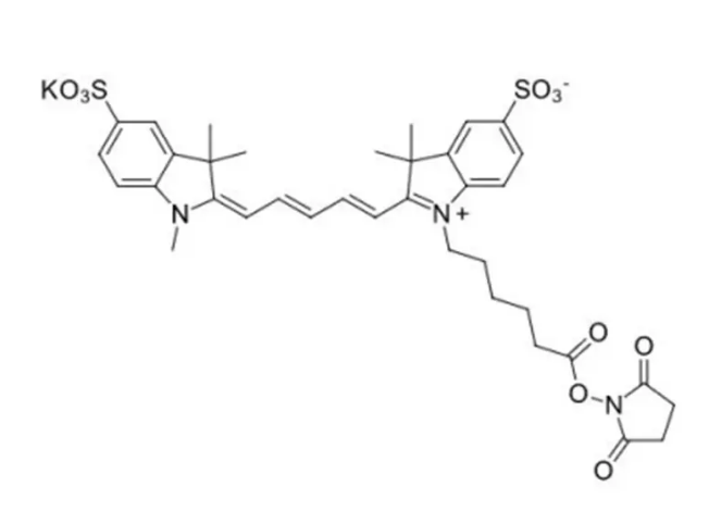 2230212-27-6，146368-14-1，Sulfo-Cyanine5 NHS ester，水溶性Cy5琥珀酰亚胺酯，深蓝粉末