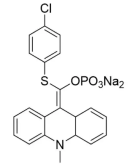 9-(4-氯苯硫代磷酰氧亚甲基)-10-甲基二氢吖啶二钠盐; APS-5