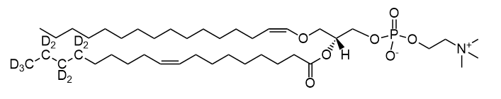 C16(plasm)-18:1(d9)|1-(1Z-hexadecenyl)-2-oleoyl(d9)-sn-glycero-3-phosphocholine Read More