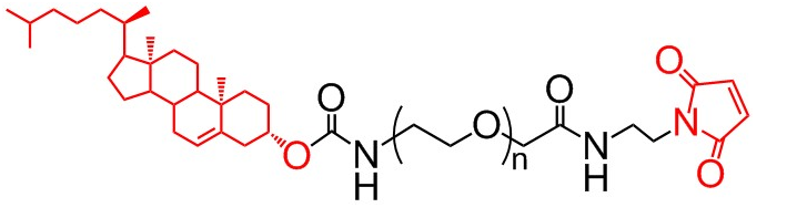 胆固醇-聚乙二醇-马来酰亚胺，Cholesterol-PEG-Maleimide，胆固醇PEG马来酰亚胺