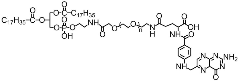 DSPE-PEG-FA、磷脂-PEG-叶酸，二硬脂酰基磷脂酰乙醇胺-聚乙二醇-叶酸