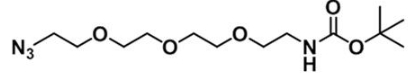 CAS 642091-68-7；叔丁氧羰基三聚乙二醇乙基叠氮；Azide-PEG3-NH-Boc；Azido-PEG3-NHBoc；Boc-NH-PEG3-azide