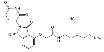 Thalidomide-O-amido-PEG1-NH2.HCl，2204226-02-6，沙利度胺-O-酰胺-一聚乙二醇-氨基盐酸盐