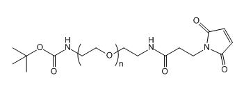 Boc-NH-PEG-Mal；叔丁氧羰基-亚氨基-聚乙二醇-马来酰亚胺；Boc-NH-PEG-Maleimide