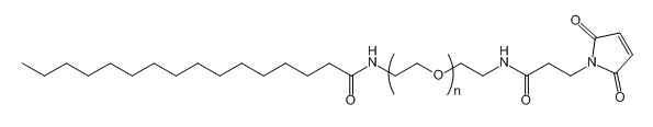 Palmitic acid-PEG-Mal；软脂酸-聚乙二醇-马来酰亚胺；Palmitic acid-PEG-Maleimide