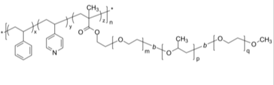 PS4VPEOPOEOran 聚苯乙烯共(4-乙烯基吡啶)共[PEO-PPO-PEO]甲基丙烯酸酯 含接枝嵌段的无规共聚物