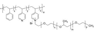 PS4VPQEOPOEOBr 聚苯乙烯共(4-乙烯基吡啶, PEO-PPO-PEO三嵌段共聚物季铵化) 