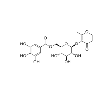  CAS ：163397-38-4   3-O-(6'-O-Galloyl)-β-D-glucopyranosylmaltol 