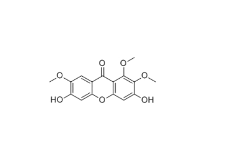 CAS ：916210-79-2   3,6-二羟基-1,2,7-三甲氧基呫吨酮  3,6-Dihydroxy-1,2,7-trimethoxyxanthone  