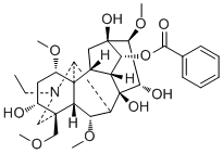 CAS ：466-24-0  Benzoylaconine  苯甲酰乌头原碱