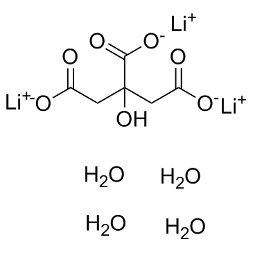 CAS:6080-58-6  Citric acid trilithium salt tetrahydrate	柠檬酸三锂四水合物