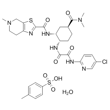 CAS:1229194-11-9	Edoxaban (tosylate monohydrate)	伊多塞班对甲苯磺酸盐一水合物  公斤级  