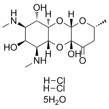 CAS:22189-32-8	Spectinomycin (dihydrochloride pentahydrate)	 大观霉素 二盐酸盐 五水合物    中间体生产