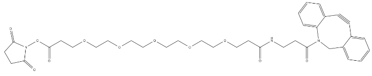 CAS： 1378531-80-6   DBCO-PEG5-NHS Ester   二苯基环辛炔-五乙二醇-琥珀酰亚胺酯   二苯基环辛炔-五乙二醇-活性酯