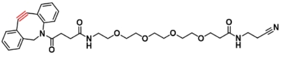 DBCO-PEG4-CONH-CH2CH2-CN 二苯并环辛炔-四聚乙二醇-酰胺-C2-CN  点击化学化合物