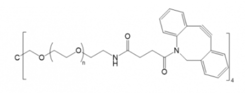 4ARM-PEG-DBCO 四臂聚乙二醇二苯基环辛炔 点击化学化合物