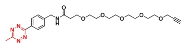 CAS: 2322322-23-4    Methyltetrazine-amido-PEG5-alkyne   甲基四嗪-amido-五聚乙二醇-炔