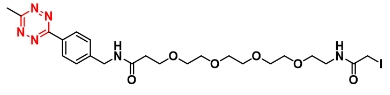 Methyltetrazine-PEG4-iodoacetamide    甲基四嗪-四聚乙二醇-碘乙酰胺