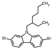 	2,7-二溴-9-(2-乙基己基)咔唑	 