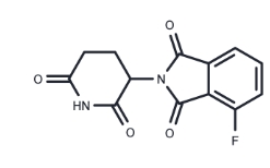 CAS:	835616-60-9	Thalidomide 4-fluoride	2-(2,6-二氧代-哌啶-3-基)-4-氟基-异吲哚-1,3-二酮