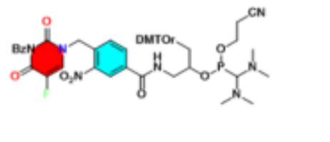 亚磷酰胺单体合成（定制）| 将目标分子二茂铁，光控分子，5-氟尿嘧啶做成单体，通过DNA合成仪器修饰核酸